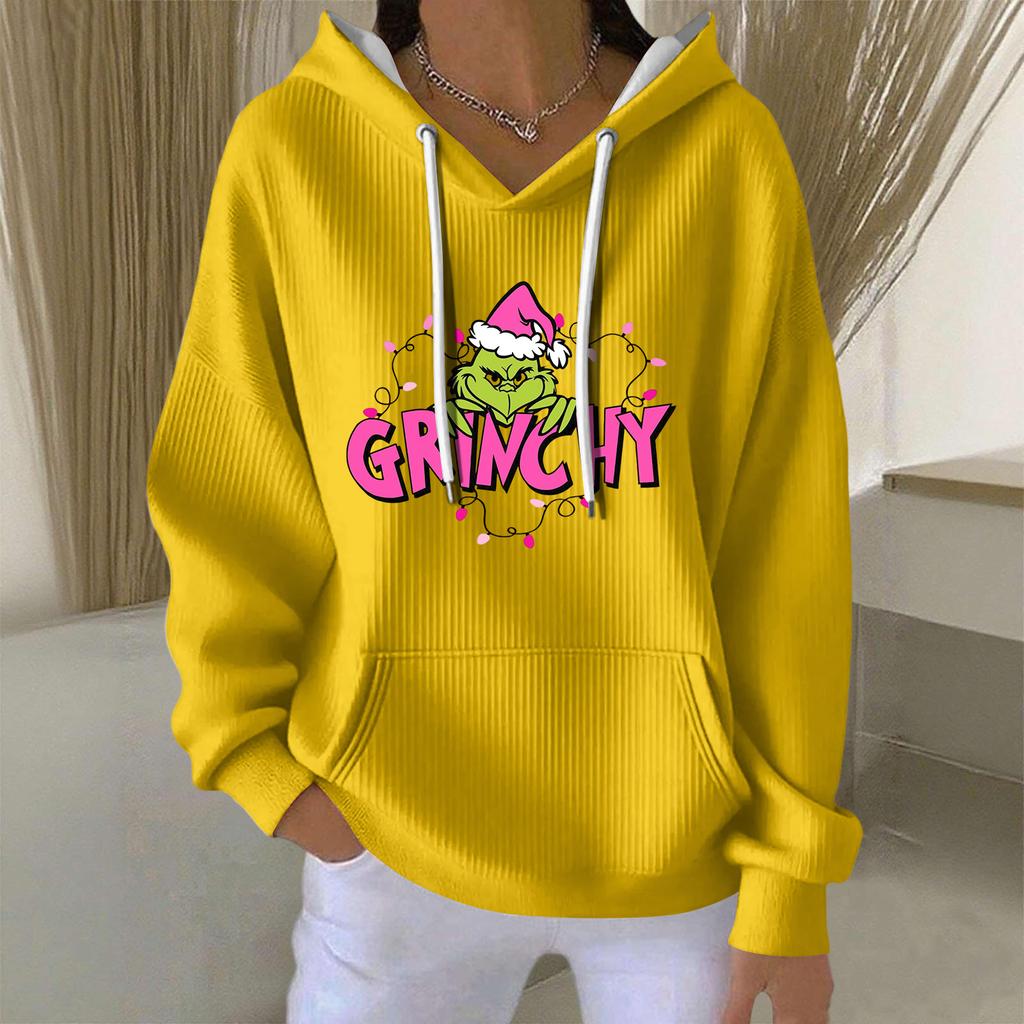 Women's Fashion Casual Christmas Angel Print Pullover Long-Sleeve Sweatshirt