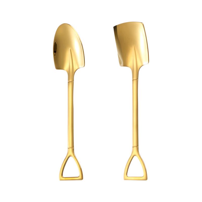 Gold Dessert and Ice Cream Spoon Set