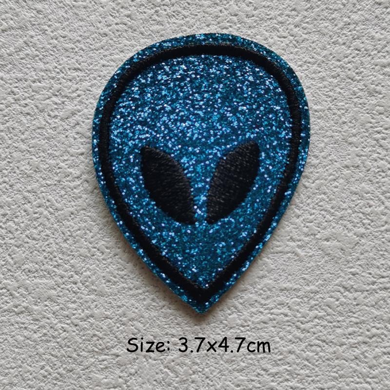 Alien Planet Rocket Patch Iron On Embroidered Sew On Sun Astronaut Jet Aircraft Meteorite Patch Fabric New Heat Transfer Garment Accessory DIY