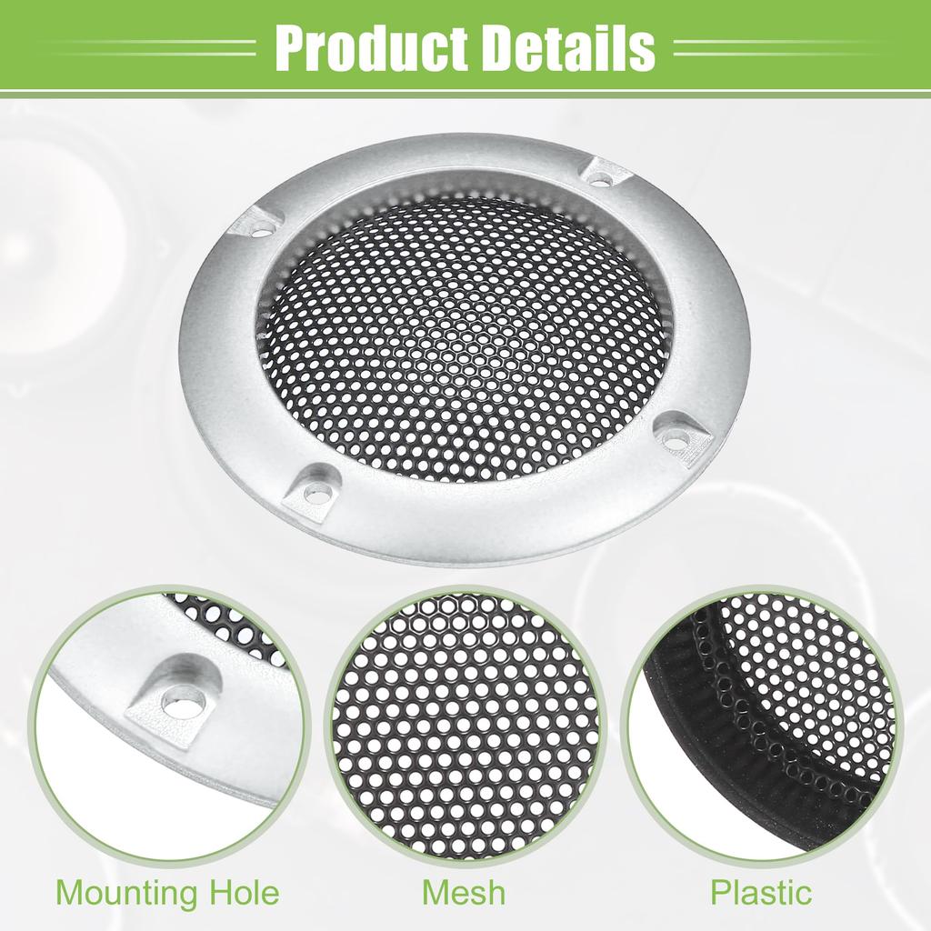 ACROPIX Universal 2" Car Speaker Grille Cover Mesh Round 2" Audio Speaker Subwoofer Guard