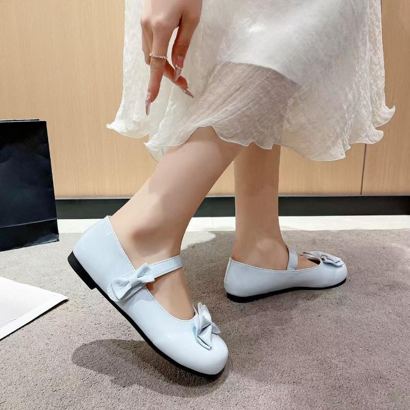 Fashion 2025  New Lolita Style Cute Round Head  Jane Pumps with Bow Women's Sweet Party Dress Midi Heels Shoes Fashion PU Sandals