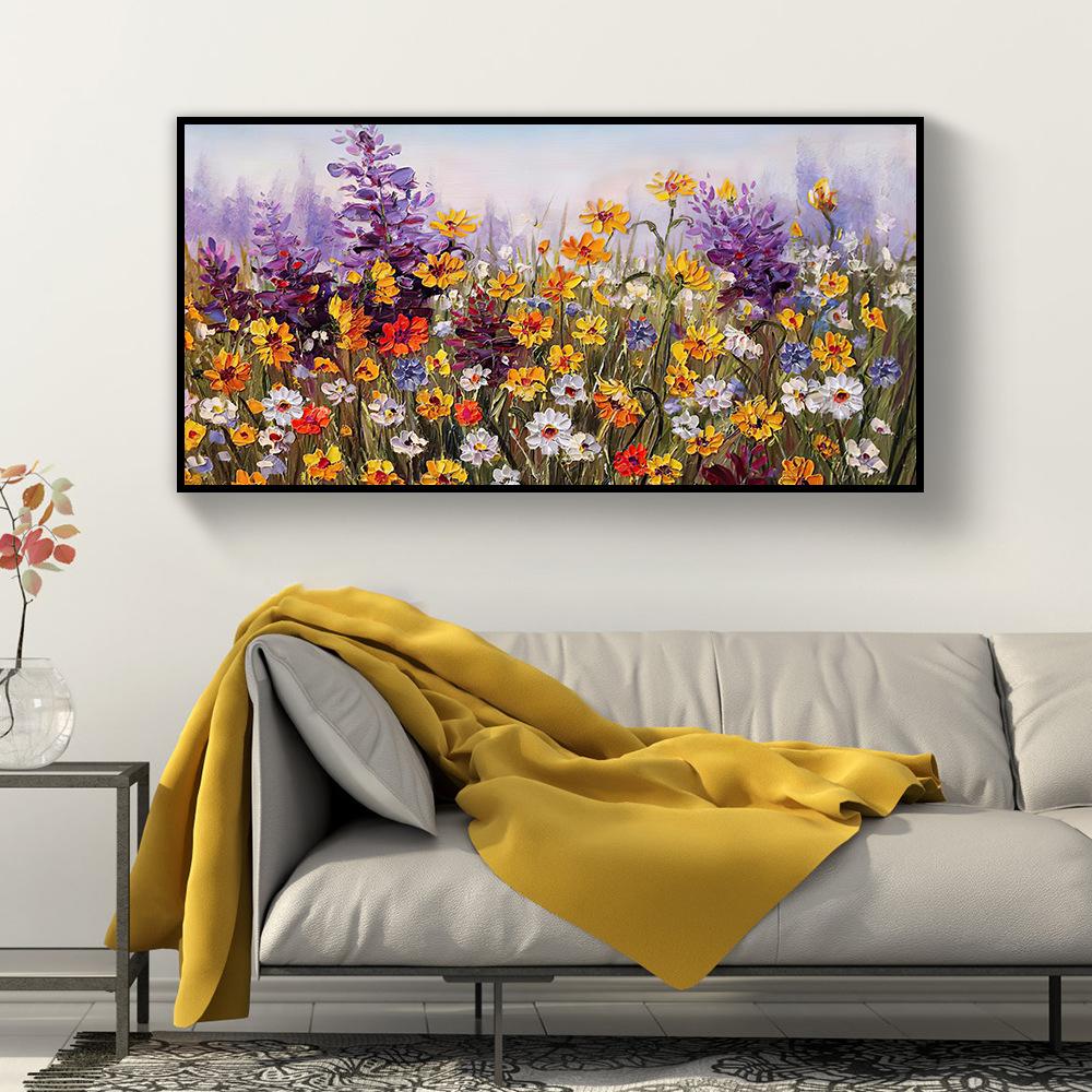 

Скандинавская классика Абстрактное искусство стены холст картина Красочный цветок Пейзаж Картина маслом Печать Главная Спальня Гостиная Декор 20x40cm