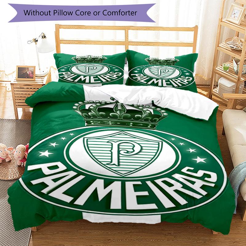 3pcs Football Team (30) Design Cover Set - HD Printed Bedding with 1 Cover and 2 Pillowcases - Perfect for Home and Dorm Decor