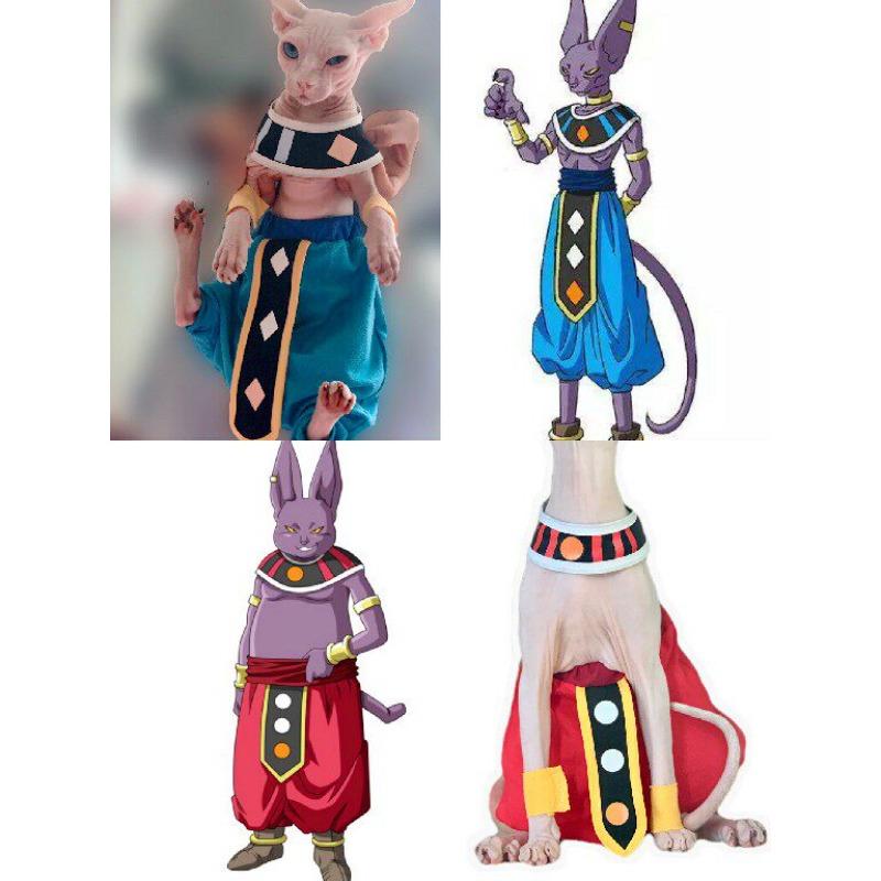 Sphinx Hairless Cat Clothes Dragon Ball God of Destruction Lord Beerus Brothers Xiangpa Pure Cotton Anti-take-off Crotch Pants