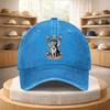 Childless Cat Lady Tarot Graphic Baseball Cap Vintage Washed Denim Adjustable Hat for Unisex