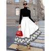 Four Seasons Four Season Casual Style Black Lace Trimmed Half Skirt