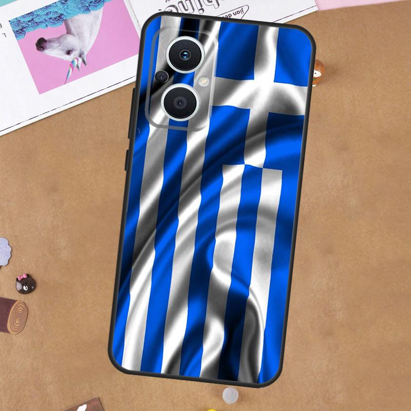 Greece Greek Flag For OPPO Reno 13F 11F 12F 14F 10 11 12 13 14 Pro 8T 7 8 Lite OPPO Find X9 X8 X6 X5 Pro Case