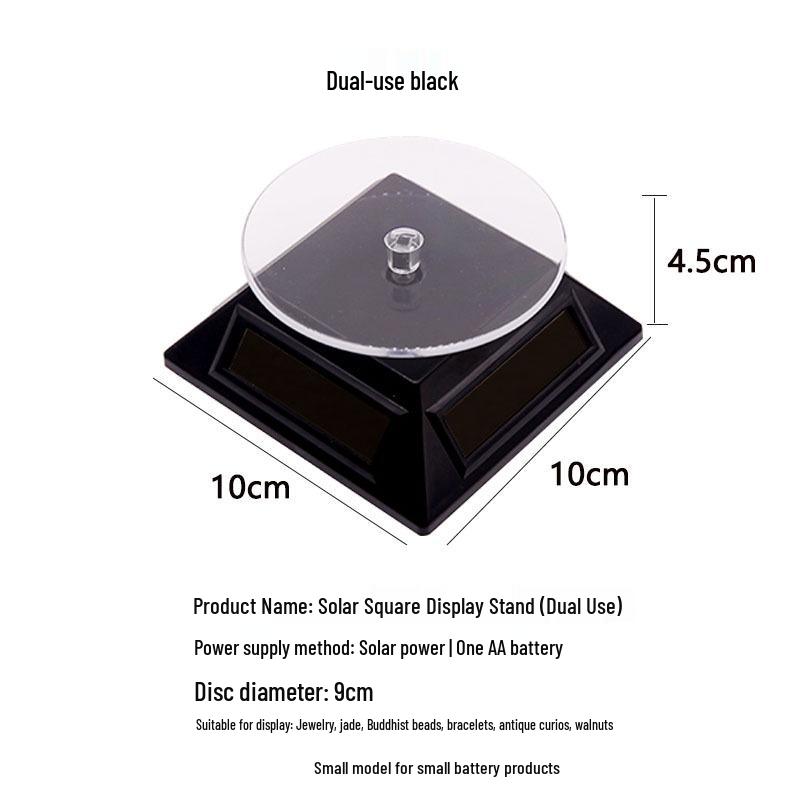 

Solar-Powered Rotating Display Stand for Jewelry, Watches, Prayer Beads, and Ornaments