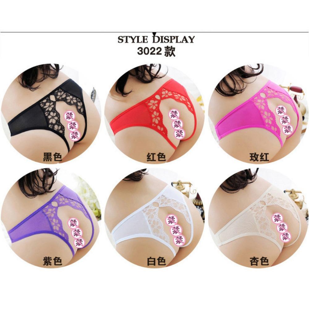 4-balení, duté kalhotky Dámské Žhavé Nízký pas Krajka Temptation Perspective Tanga Ultratenká prodyšná T-kalhoty