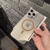 Luxury Glitter Magsafe Transparent Phone Case For iPhone 16 13 14 15 Pro Max Plus Magnetic Clear Bumper Silicone Soft Cover