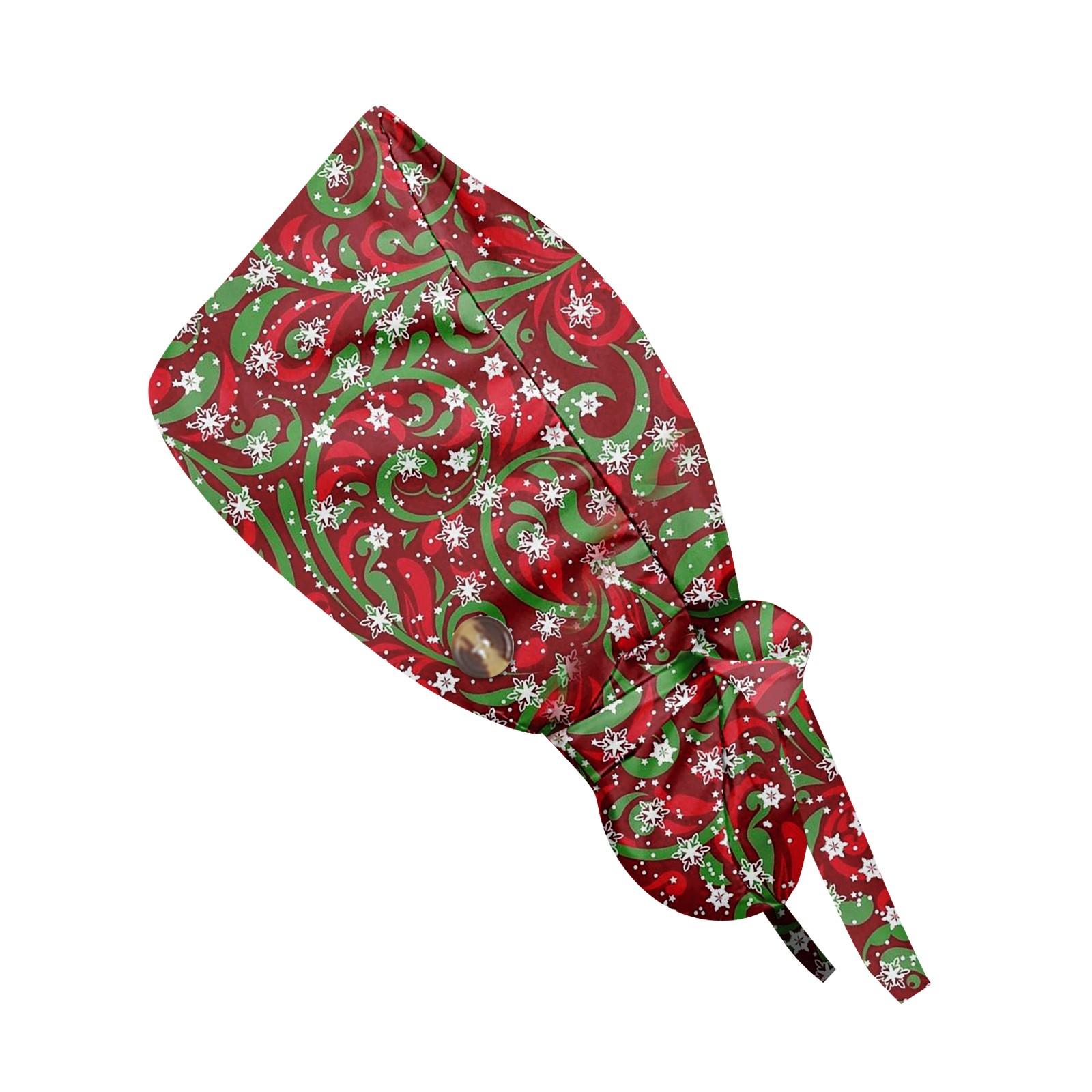 

Модная рождественская рабочая кепка с принтом, повседневная женская кепка с хвостиком, кепка с повязкой, кепка Baotou One Size зелёный