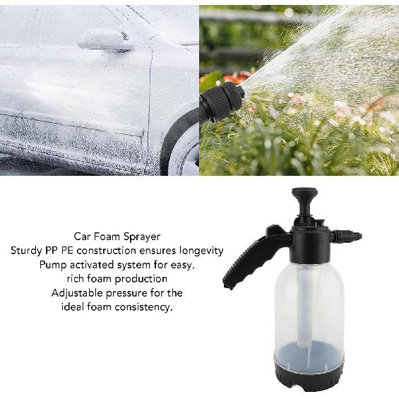 Car Foam Sprayer High Pressure Garden Hose Foam Cannon 2L Car Wash Foam Cannon for Window Vehicle Furniture Washing