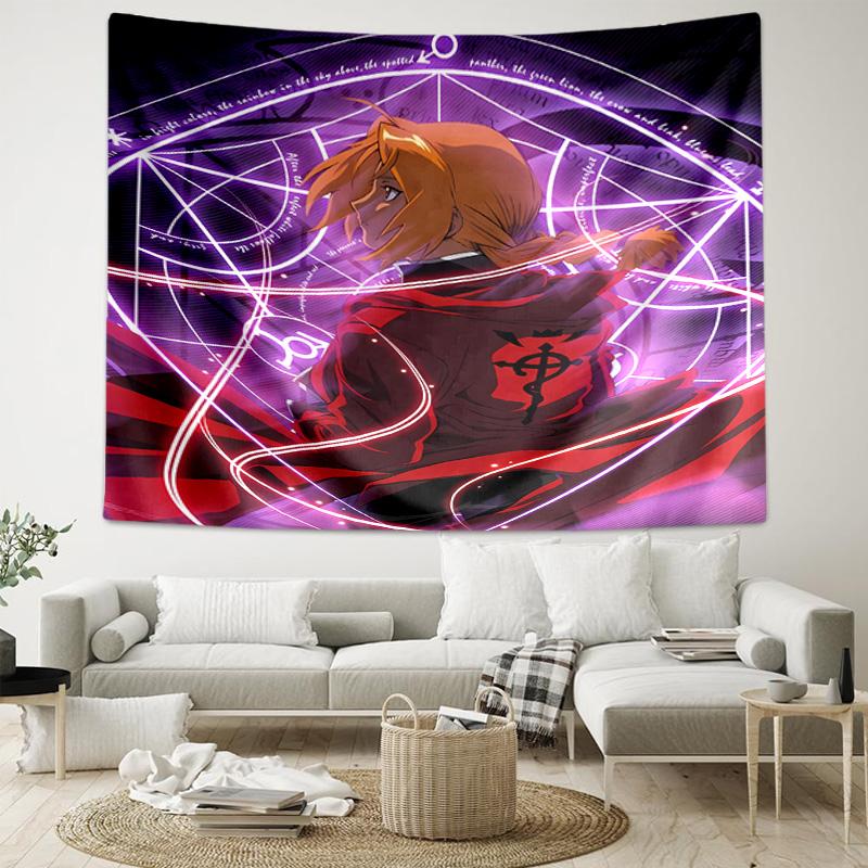 1pc Fullmetal Alchemist Tapestry, Living Room, Bedroom, Office, Party Decor, Ideal Festive Gift