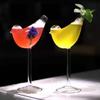 Bird Shape Goblet Wine Glasses Transparent Clear Fancy Drinking Glasses 150ml Bird Shaped Cocktail Glass Set for Kitchen Bar