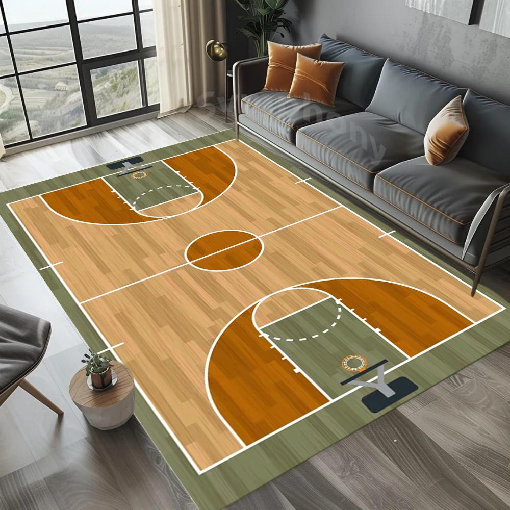Basketball Court Carpet Sport Field Area Rug Soft Floor Mat for Game Room Bedroom Home Decoration Living Room Decoration