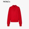 MO&Co. Women's Lambswool Cashmere Blend Polo Sweater