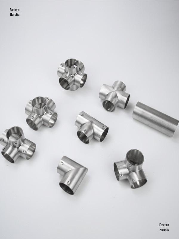 Stainless Steel Right Angle Elbow Union Tee Four-Way Pipe Fitting Combo
