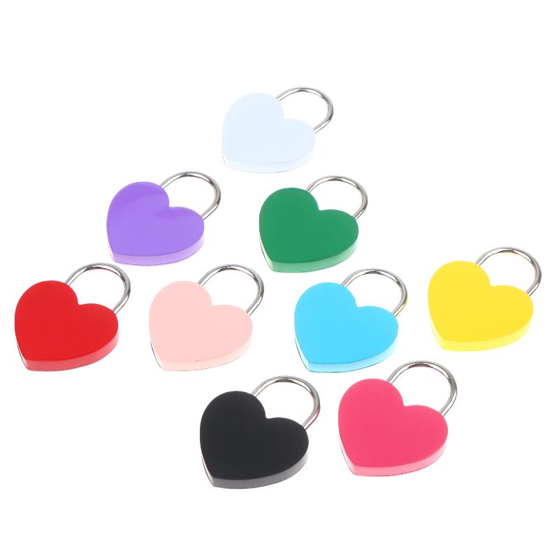 45*59*8Mm Heart Shaped Padlock With Matching Keys Romantic Metal Love Locks For Travel Wedding Gift Diary Bag Luggage Decor