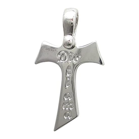 Tau Cross God Love You Pendant Silver Cross