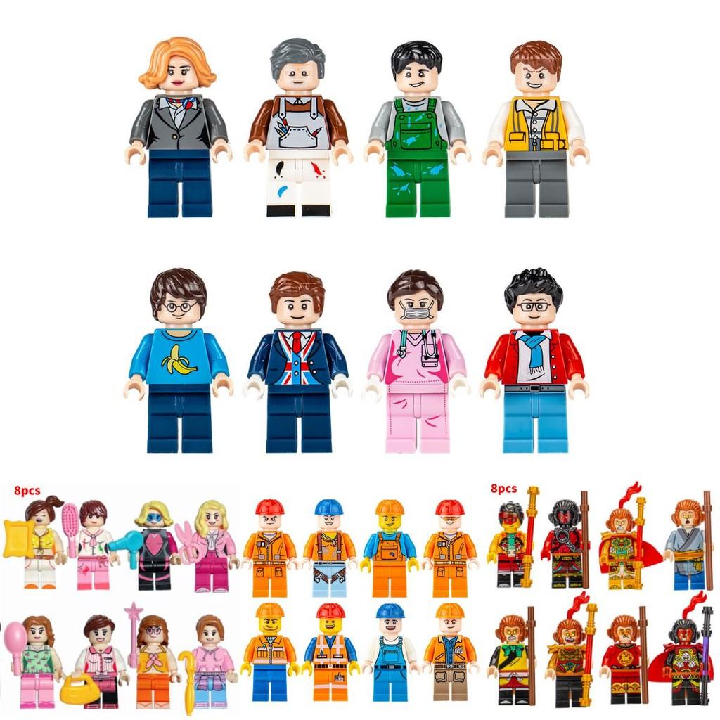 City Professional Engineer And Firefighter Mini Figures Building Block Set For Kids