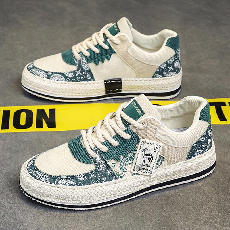 Pánské plátěné ležérní baleríny - Sportovní a volnočasová obuv s měkkou podrážkou na jaro/léto