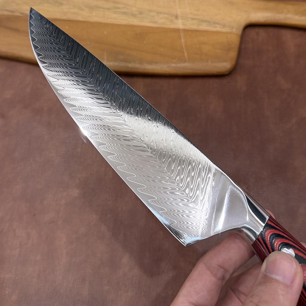 8 Inch Chef Knife 67-layers Damascus Steel 9Cr18CoMoV Blade Cleaver Sashimi Meat Slicing Vegetables Kitchen Knife G10 Handle