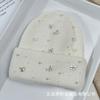 Autumn and winter new bow pearl knitted hat big head circumference thickened rabbit hair blended pullover ear protector wool hat