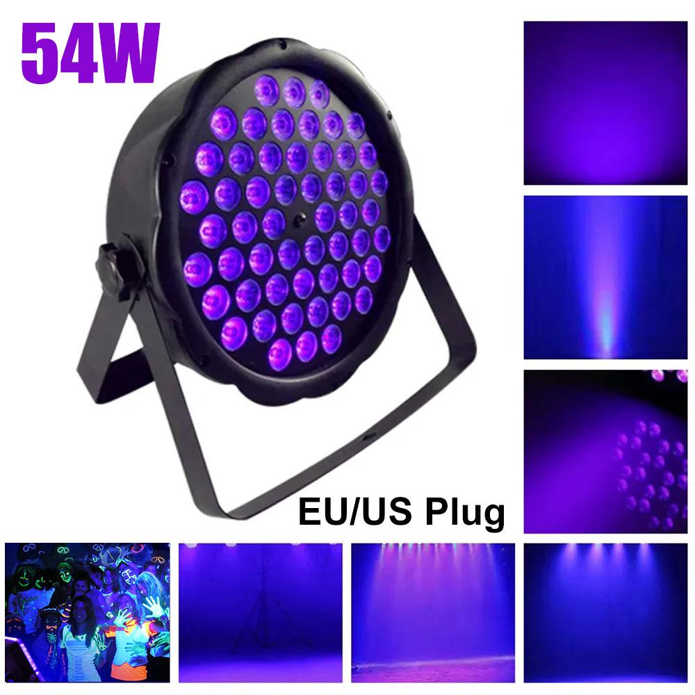 D2 LED Stage Par Lights Violet Stage Light DJ Disco UV Black Light Par Light Sound Activated Remote DMX Control Christmas Party