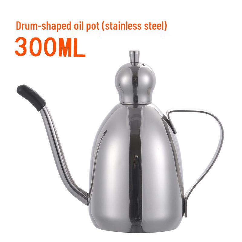 Leak-proof Stainless Steel Oil & Seasoning Bottle, 304 Kitchen Oil Control Jar