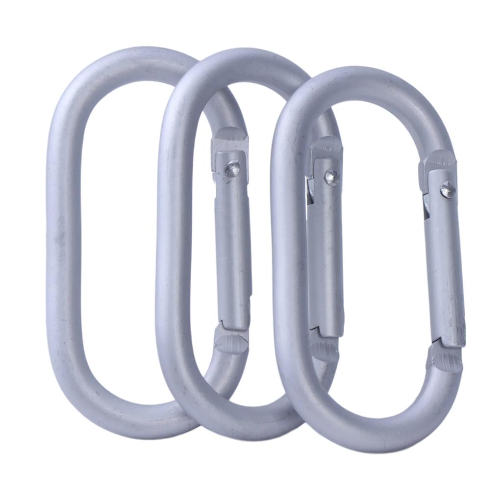Aluminum Alloys Outdoor Oval Shape Carabiner Locking Carabiner Keychains Clip for Backpacks Camping Hikings Travelings