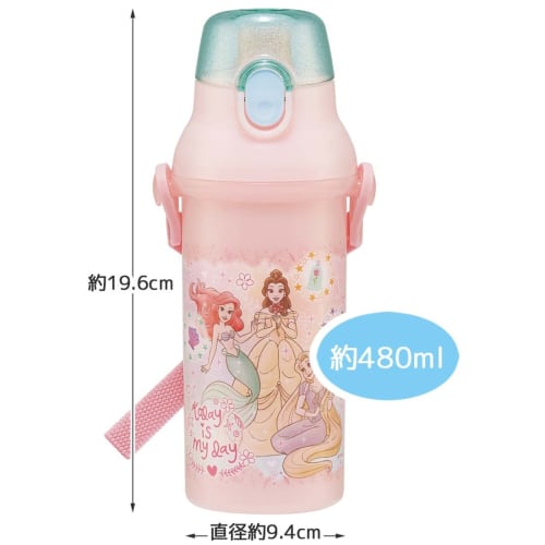 Skater Water Bottle 480ml Princess 23 Children's Girls Antibacterial Plastic Made In Japan PSB5SANAG-A