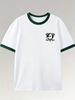 Mens Graphic T-Shirts, Retro Pattern T-Shirt, Round Neck Tee, Classic Version, Unisex, Casual Style Of T-Shirt, Summer, Sports, White