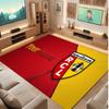 Racing Club de Lens Benutzerdefinierter Kristall-Samtteppich, Personalisierter Namens-Textdruck, Fußball-Logo Weiche Rutschfeste Fußmatte Heimdekoration Geschenk