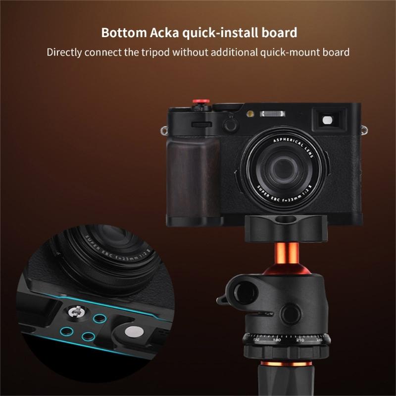 Professional Camera Grip for X100VI Handgrip L Bracket Aluminum Wooden Construction Comfort Handle for Extended Use