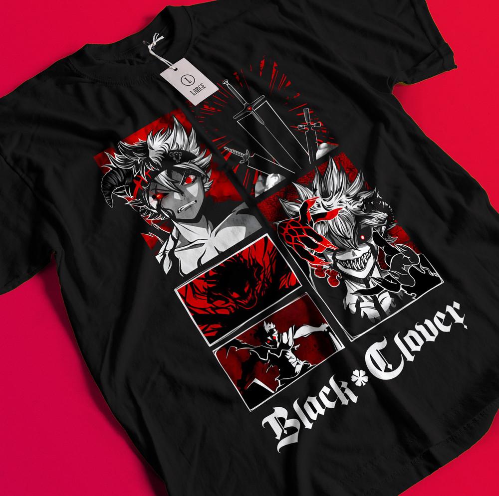 

Asta Yuno T-shirt Black Clover Anime Manga Asta Girl Gifts Black Shirt All Size BB867 S