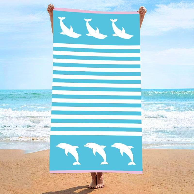 Ultra Absorbent Microfiber Beach Towel Quick Dry Printed Large Bath 90x180cm
