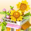 Stadt Bausteine Blumenladen Sonnenblumenladen Hausmodell Set Desktop Deko Kinder DIY Spielzeug Weihnachts- Geburtstagsgeschenk