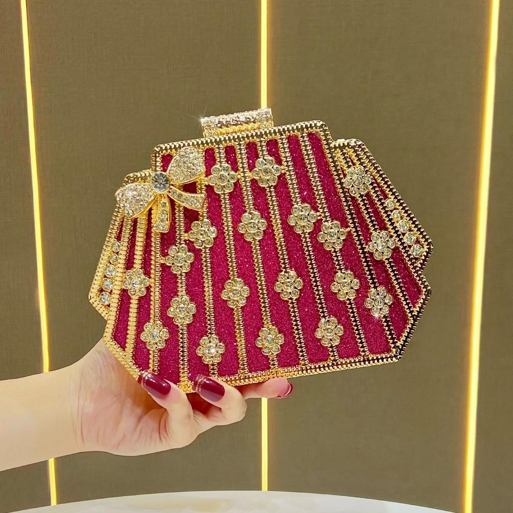 High-class Social Event Diamond-encrusted Clutch Bag Fashionable Handbag Crossbody Bag for Women