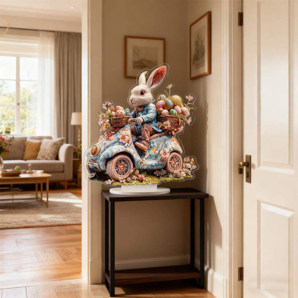 Ostern Acryl Schreibtischornament, Osterdeko, Schlafzimmer und Wohnzimmer, Dekorative Acryl-Accessoires, Festliche Atmosphäre Accessoires