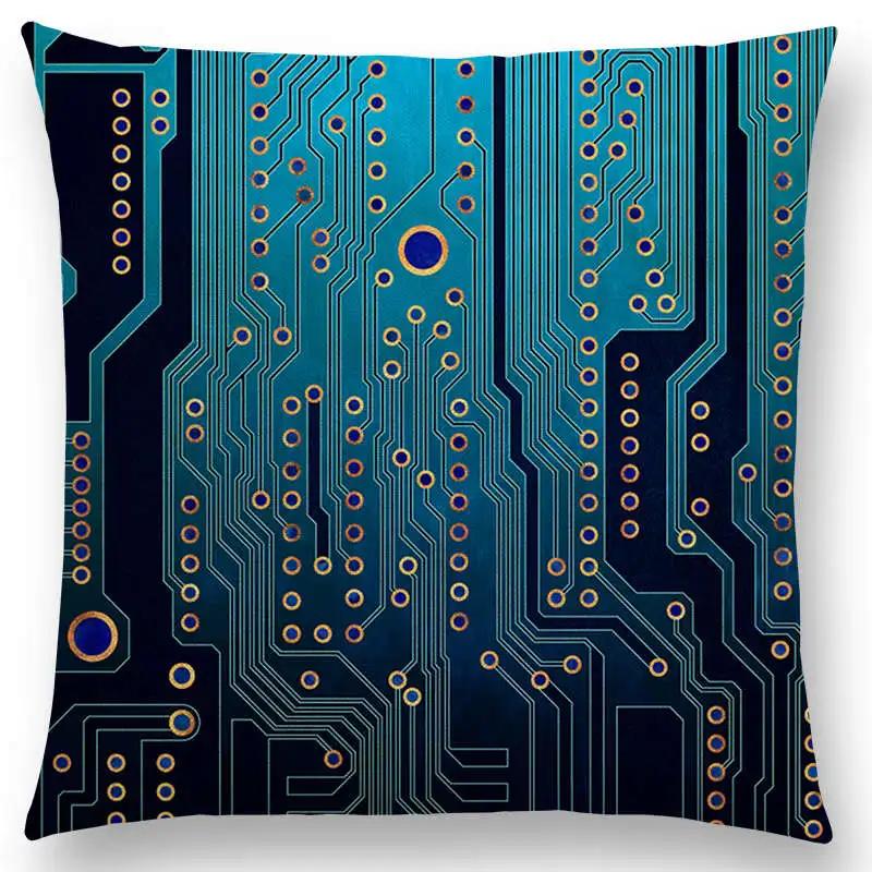 Neu Abstrakt Geometrisch Farben Streifen Zersplittert Amethyst Saphir Bunt Drucke Kissenbezug Auto Sofa Überwurf Kissenbezug