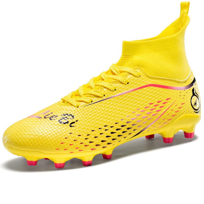 High-top football shoes men's and women's indoor and outdoor broken nail sneakers long nails adult grass children's game training shoes