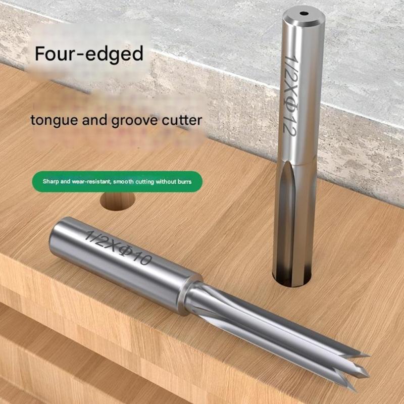 Quality 4Flute Woodworking Routers Bit Mortising Chisel With Bearing Steel Construction For Accurate Wood Joinery