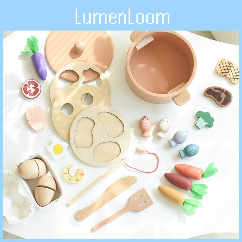 And Cooking Wooden Fishing Toys With Interactive Elements For Education Early