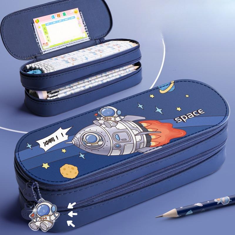 

Double-layer Pen Case, High Appearance Level, Large-capacity Stationery Box, Simple Student Pen Case