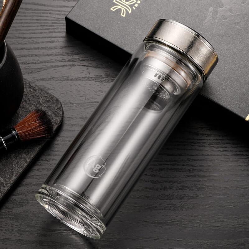 Shuizhong Shen Double-Wall Antibacterial Office Glass Cup