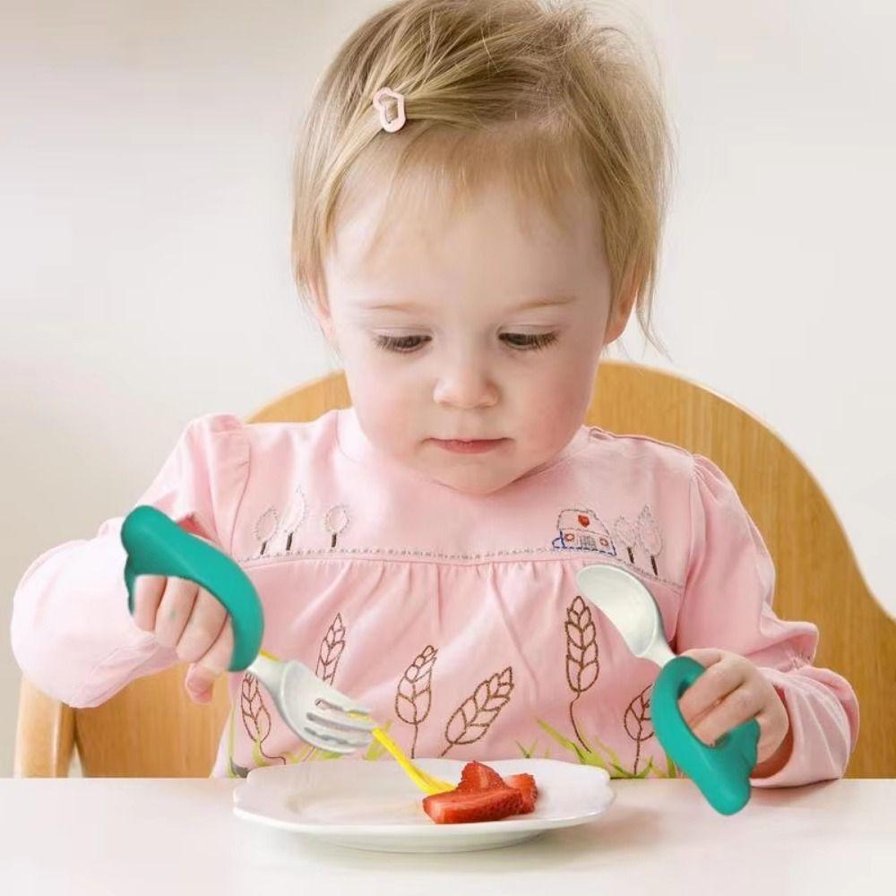 Self Feeding Children Safe Forks Dishwasher Safe Baby's Dinnerware  Baby Supplies