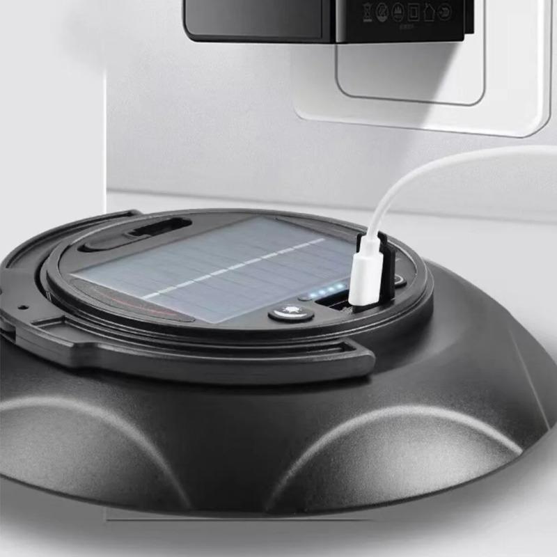 Solar Camping Lantern Rechargeable LED Light 4000mAh USB Portable Outdoor Emergency Light for Night Use Power Outage Survival