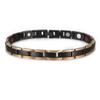Schwarz-Gold Edelstahl Magnetisches Armband mit Germanium und Negativ-Ionen Uhrenarmband
