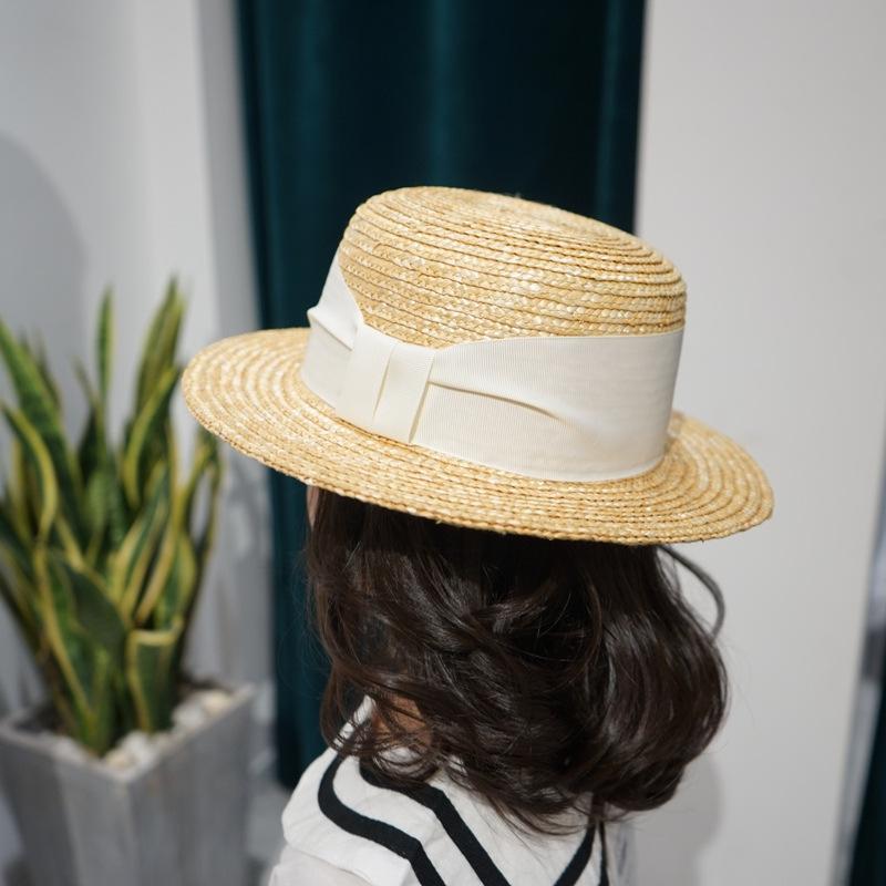 

Korea, Japan, Summer Boys And Girls, Children S Wide Flat-Brimmed Straw Flat-Top Top Top Hat, Sunshade, Sunscreen, Moisture Straw Hat, French Children s 54cm adjustable