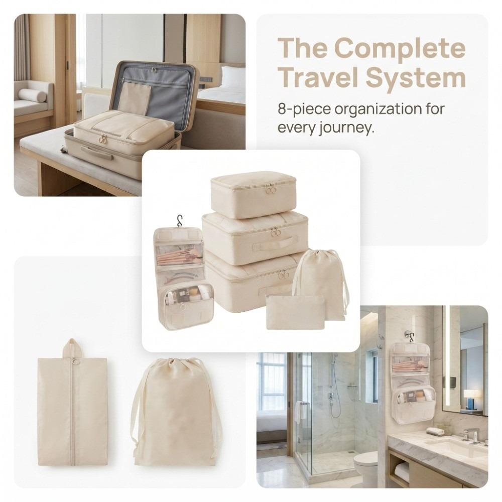 Large Capacity Luggage Organizer Foldable Sorting Pouch Travel Pack Room Arrangement